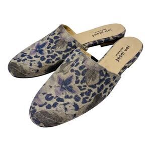 Jon Josef Floral Printed Slip‑On Mule Canvas Summer Flat Round Toe Size 9.5M